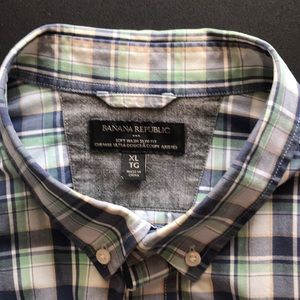 Green/Blue Plaid XL Softwash Banana Republic Shirt